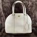 Coach Bags | Coach Peyton Leather Domed Satchel Purse With Crossbody Strap | Color: White | Size: Os