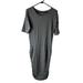 Athleta Dresses | Athleta Solstice Ruched Short Sleeve Shirt Dress Gray 66541 | Color: Gray | Size: S