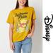 Disney Tops | Disney | Floral Winnie The Pooh Boyfriend Crew Neck Tee | Size Extra Small | Color: Orange/Yellow | Size: Xs