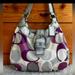 Coach Bags | Gorgeous Coach Bag In Purple And Silver | Color: Purple/Silver | Size: Os