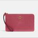 Coach Bags | Coach Classic Corner Zip Wristlet Rouge & Gold Nwt | Color: Gold/Red | Size: Os