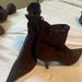 Jessica Simpson Shoes | Jessica Simpson Chocolate Suede Bootie. Lacing Detail. Cute!! | Color: Brown | Size: 8.5