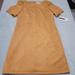 Nine West Dresses | New- Nine West Faux Suede Midi Dress, Gold- Size 8. Nwt | Color: Gold | Size: 8