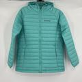 Columbia Jackets & Coats | Columbia Girl's Powder Lite Hooded Jacket In Dolphin Blue Sz Xl Nwot | Color: Blue/Green | Size: Xlg