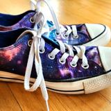 Converse Shoes | Converse Satin Galaxy All Star Purple, Blue, Pink M 5 / W 7, Euc | Color: Blue | Size: 7