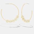 Coach Jewelry | Coach Coach Enamel Hoop Earrings, Nwt!!! | Color: Gold | Size: Os