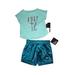 Nike Matching Sets | Baby Girls Nike 2 Pc Set Shorts & Shirt Turquoise Blue Size 18 Months New | Color: Blue | Size: 18mb