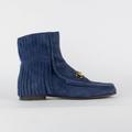 Gucci Shoes | Gucci Moccasin Horsebit Boot | Color: Blue | Size: 36eu