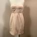 J. Crew Dresses | J. Crew Rory Baby Pink Strapless Dress, Cut Out Back, Zippered Side, Size 4 | Color: Cream/Red | Size: 4