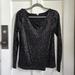 J. Crew Tops | J.Crew Black Sequined Long Sleeve Top | Color: Black | Size: S