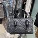 Michael Kors Bags | Michael Kors Sheila Small Faux Saffiano Leather Satchel Black/Silver Nwt | Color: Black/Silver | Size: Various