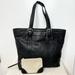 Coach Bags | Coach Hampton Black Leather Tote Carryall Purse Bag F11202 With Wristlet | Color: Black/Silver | Size: Os