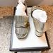 Gucci Shoes | Gucci Nib Size 36 Metallic Silver Marmont Fringe Mid Heel Loafer Shoe Pump. | Color: Silver | Size: 6