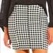 Free People Skirts | Free People Modern Femme Gingham Plaid Stretch Mini Skirt Size 10 Black & White | Color: Black/White | Size: 10