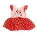 Disney Dresses | Disney Girls Red | White Minnie Dress Size: 12 Months | Color: Pink | Size: 12mb