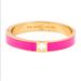 Kate Spade Jewelry | Free Shipping Barbie Pink Kate Spade Hole Punch Enamel Bangle Bracelet | Color: Gold/Pink | Size: Os