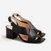 J. Crew Shoes | J.Crew Dylan Crisscross Block-Heel Sandals In Leather, Size 9, Bt879 | Color: Black | Size: 9