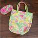 Lilly Pulitzer Bags | Lilly Pulitzer Tote & Makeup Bag | Color: Green/Pink | Size: Os