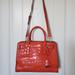 Michael Kors Bags | Michael Kors Women’s Leather Medium Zoe Croc-Emb | Color: Orange/Red | Size: 12.5" W X 9" H X 5" D