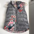 Anthropologie Jackets & Coats | Anthropologie Reversible Floral Puffer Vest | Color: Gray/Silver | Size: S