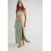 Free People Skirts | Free People County Line Set Size Xs Lace Crop Top Maxi Skirt Set Embroidered | Color: Blue/Green | Size: Xs