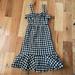 J. Crew Dresses | J.Crew Factory Store Women Gingham Black White Casual Ruffled Dress Size 00 | Color: Black/White | Size: 00