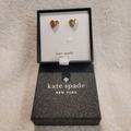 Kate Spade Jewelry | Kate Spade Rock Solid Stone Small Heart Studs | Color: Gold/Pink | Size: Os
