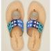 Anthropologie Shoes | Laidback London Heron Sandals - Blue | Color: Blue/White | Size: 8