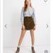 Madewell Skirts | Corduroy A-Line Snap Mini Skirt | Color: Brown/Green | Size: 0