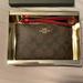 Coach Bags | Authentic Coach Wristlet Brown/True Red. Comes In Box. Brand New! | Color: Brown | Size: Os