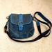 Coach Bags | Coach Blue Suede Small Crossbody Saddle Style Bag. | Color: Blue | Size: Os