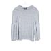 Zara Sweaters | 4/$25 Zara Trafaluc Size S Grey Heather Bell Sleeve Crew Neck Pullover Sweater | Color: Gray | Size: S