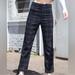 Brandy Melville Pants & Jumpsuits | Brandy Melville Plaid Jane Trouser Pants | Color: Blue/Green | Size: One Size Fits All