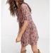 Free People Dresses | Free People Floral Lace Up Red Mini Dress Size Small | Color: Red/White | Size: S