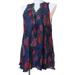 Free People Dresses | Free People Intimately Blue Red Floral Flowy Lace Short Dress Nightgown Tunic | Color: Blue/Red | Size: L