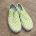Vans Shoes | Gently Worn Asher Slip On | Color: Green/White | Size: 7