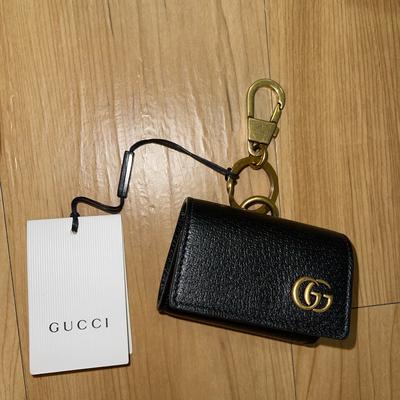 Gucci Cell Phones & Accessories | Gucci Gg Marmont Airpods Case | Color: Black/Gold | Size: 2.4 H X 3.3 W
