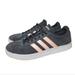 Adidas Shoes | Adidas Vl Court 2.0 Grey Glow Pink Ee6786 Suede Three Stripe Sneaker Shoes | Color: Gray/Pink | Size: 9