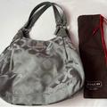 Coach Bags | Coach Madison Op Gray Silver Maggie Shoulder Bag Hobo E1073 14305 Duster Bag | Color: Gray/Silver | Size: Os