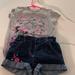 Disney Dresses | Girls, Disney T-Shirt And Shorts Gently Used Good For Summer | Color: Blue/Gray | Size: 4g