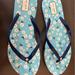 Kate Spade Shoes | Kate Spade Floral Flip-Flops. Euc. Sz 10 | Color: Blue | Size: 10