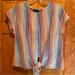 Anthropologie Tops | Anthropologie Top W5 Rainbow Striped Tie Front Top Medium | Color: Blue/Pink | Size: M