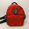 Coach Bags | Disney X Coach Limited Edition Mickey Mouse Mini Backpack - Red Paisley Print | Color: Black/Red | Size: Os