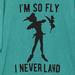 Disney Tops | Disney I'm So Fly Peter Pan Tinkerbell T-Shirt 2xl Green | Color: Green | Size: 2xl