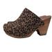 Free People Shoes | Free People Ring Leader Clog Suede Upper Leopard Print Round Toe Block Heel; S-8 | Color: Black/Brown | Size: 8