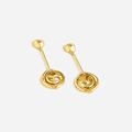 J. Crew Jewelry | J.Crew Sculptural Spiral Drop Earrings Bi300 | Color: Gold | Size: Os