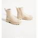 Anthropologie Shoes | Anthropologie Franco Sarto Brandie Lug Sole Premium Leather Boots | Color: Cream | Size: 7.5