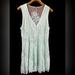 Free People Dresses | Free People Lace Mini Dress In Pastel Lime Green Size 12 Euc | Color: Green | Size: 12