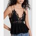 Free People Tops | Fp One Free People Cami Top Intimatley Black Lace Small S | Color: Black | Size: S