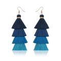 Zara Jewelry | 2/$35 Zara Blue Ombre Tiered Tassel Earrings D21 | Color: Blue | Size: 4.5” Long